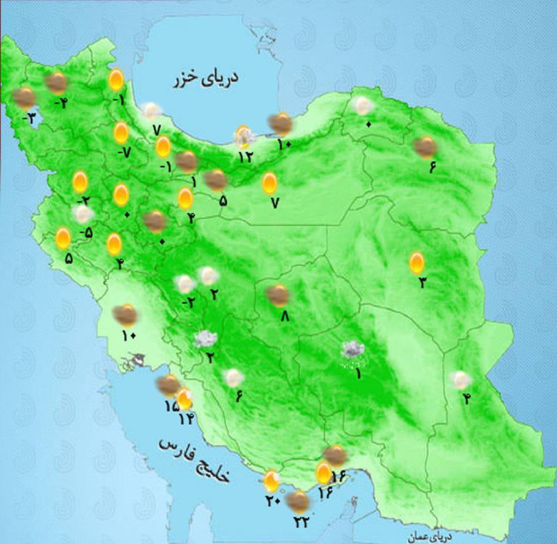 بارش برف و باران در اکثر مناطق کشور🔹سامانه بارشی